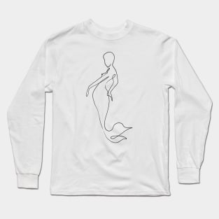 Pisces Celestial Line Art Long Sleeve T-Shirt